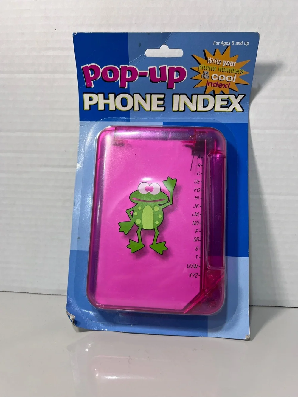 Vintage 2003 Pop-Up Phone Index Pink Frog Y2K Address Book NOS Sealed